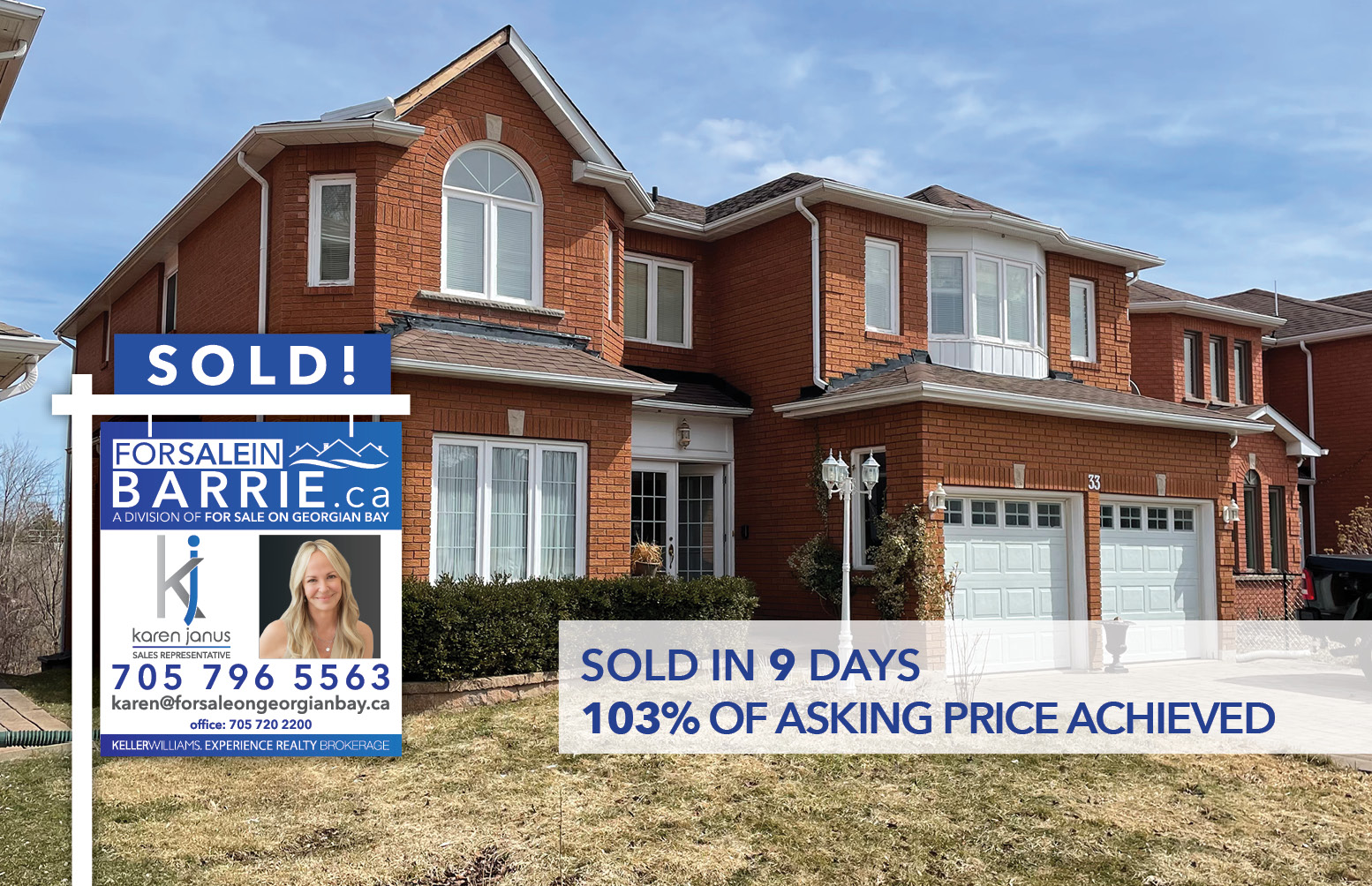 SOLD! 33 Brunton Crescent, Barrie, ON
